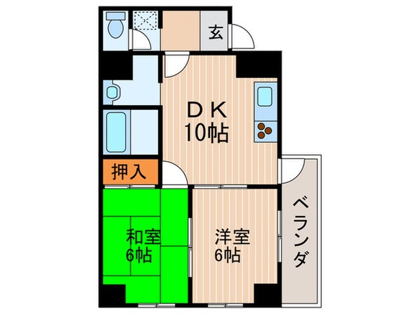 ヴュ－東山五条の物件間取画像